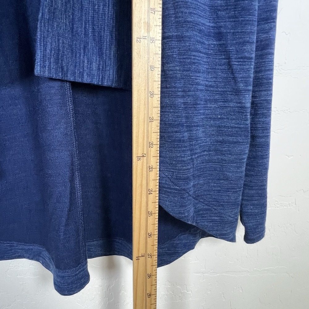 Athleta Womens Nirvana Wear Two Ways Wrap Cardigan Size Small Blue Open Front - Picture 8 of 11